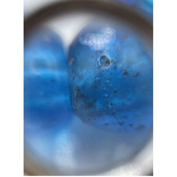 Silver Starfish Pendant Necklace Blue Glass Bead Coastal Nautical Statement - Picture 10 of 13